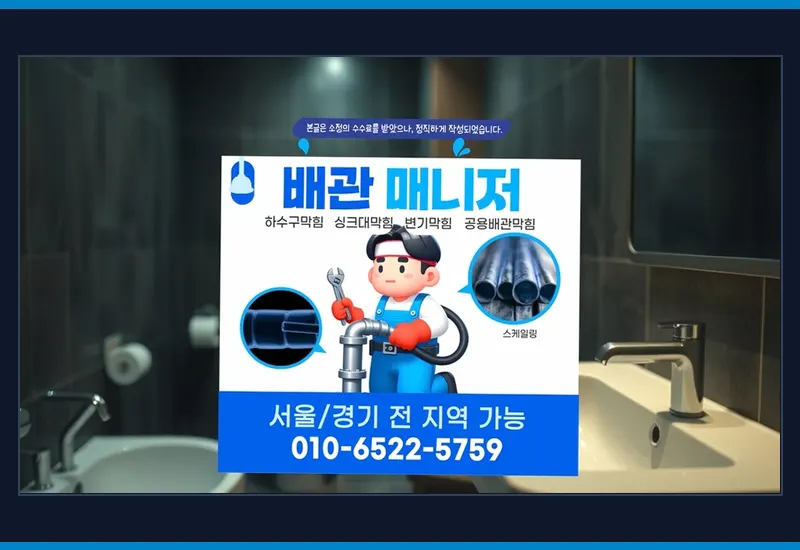 강남동 초고압 세척 배관 스케일링 현장 시공 사진