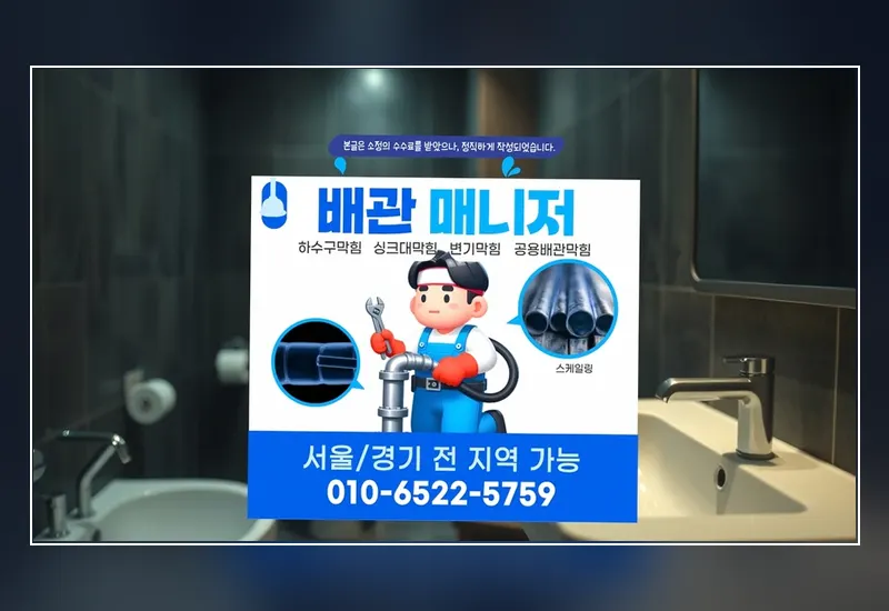 연수 옥련동 초고압 세척 배관 스케일링 현장 시공 사진