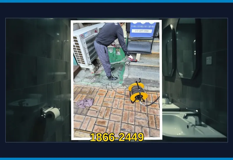 부천 심곡동 초고압 세척 배관 스케일링 현장 시공 사진