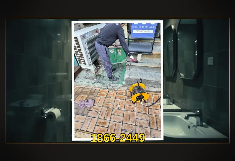 성동 첨단 배관 내시경 정밀 탐지 현장 시공 사진
