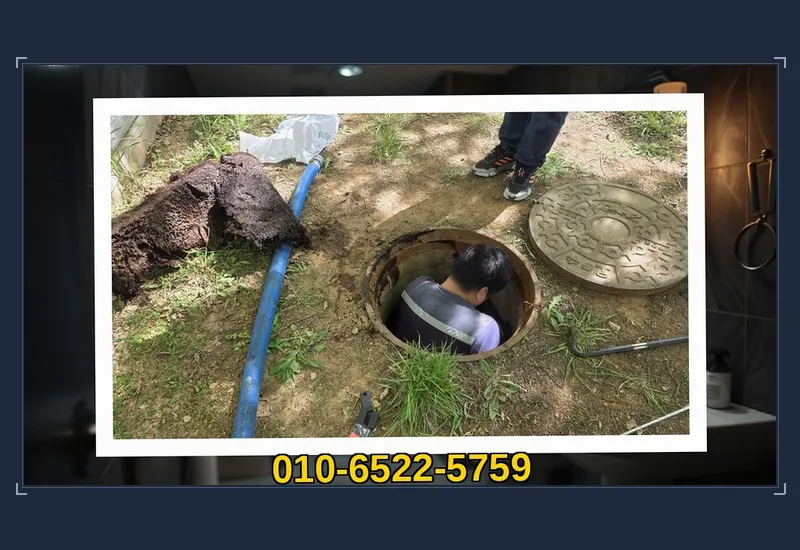 안양 석수동 플렉스 샤프트 관로 이물질 분쇄 현장 시공 사진