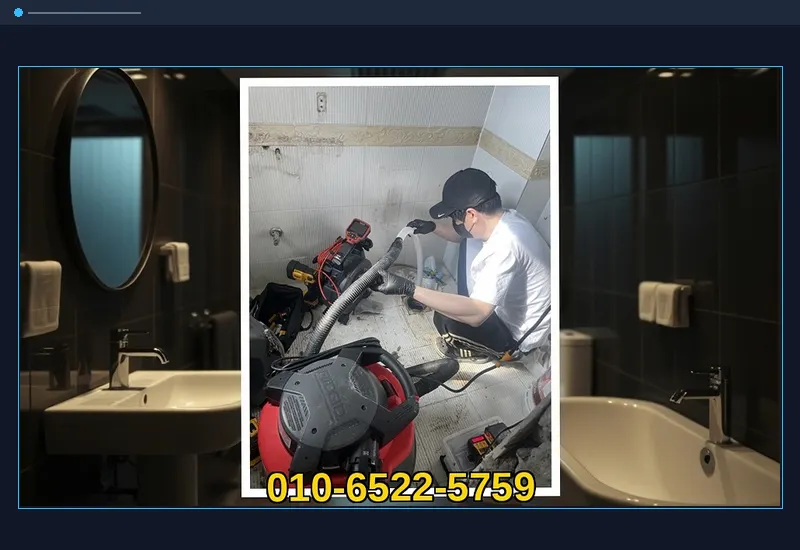 남양주 와부읍 외부 우수관 맨홀 슬러지 준설 현장 시공 사진