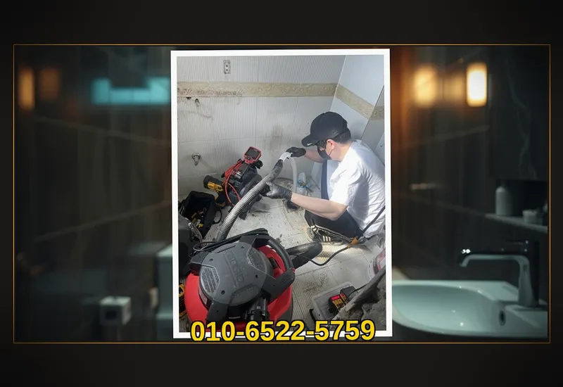 강남구동 초고압 세척 배관 스케일링 현장 시공 사진