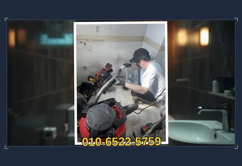 미추홀동 초고압 세척 배관 스케일링 현장 시공 사진