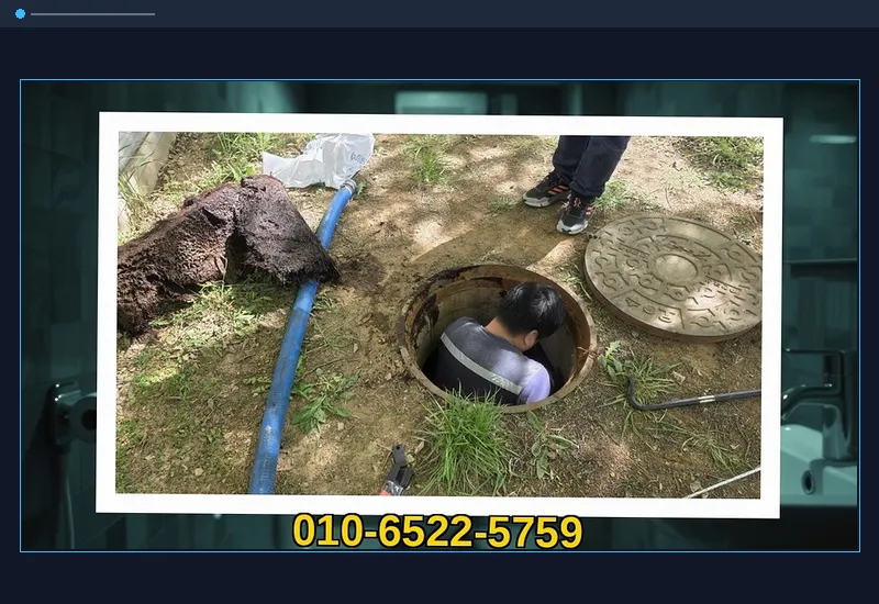 일산 덕이동 싱크대 하부 배관 유지방 분쇄 현장 시공 사진