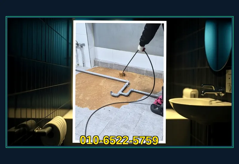 방배동 싱크대 하부 배관 유지방 분쇄 현장 시공 사진