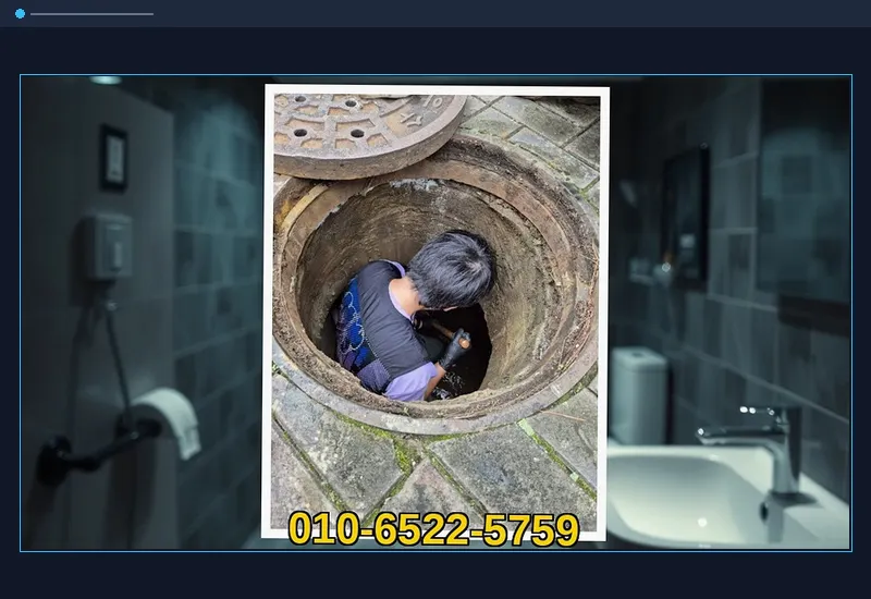 용산 보광동 초고압 세척 배관 스케일링 현장 시공 사진