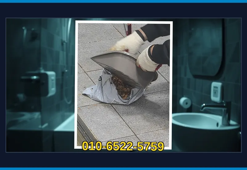 양재 양재동 초고압 세척 배관 스케일링 현장 시공 사진