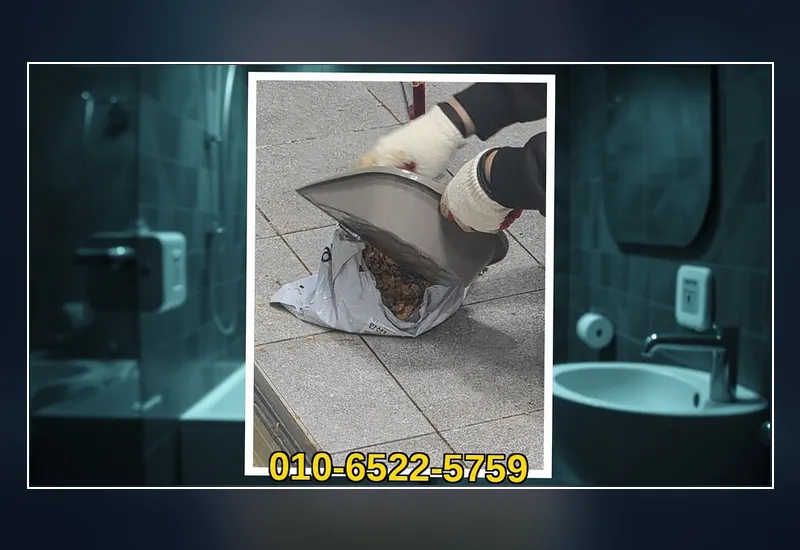 강남동 화장실 변기 오수관 정밀 통수 현장 시공 사진
