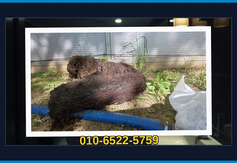 가산동 아파트 공용 입상관 고압 세정 현장 시공 사진