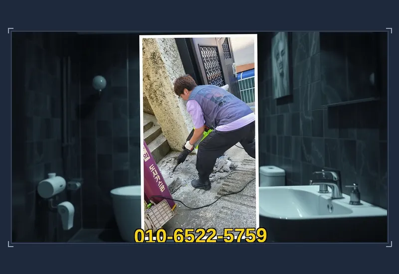 강남 도곡동 초고압 세척 배관 스케일링 현장 시공 사진