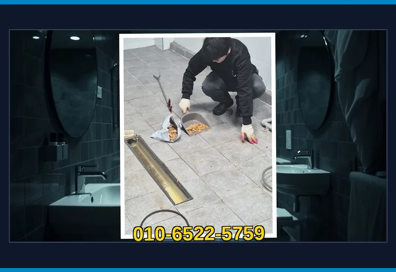 부천 중동 플렉스 샤프트 관로 이물질 분쇄 현장 시공 사진