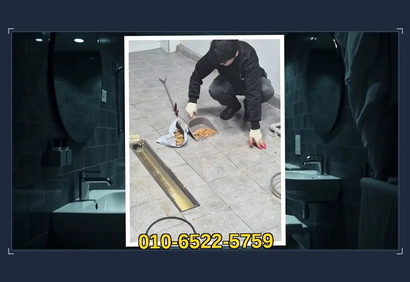 강북동 아파트 공용 입상관 고압 세정 현장 시공 사진