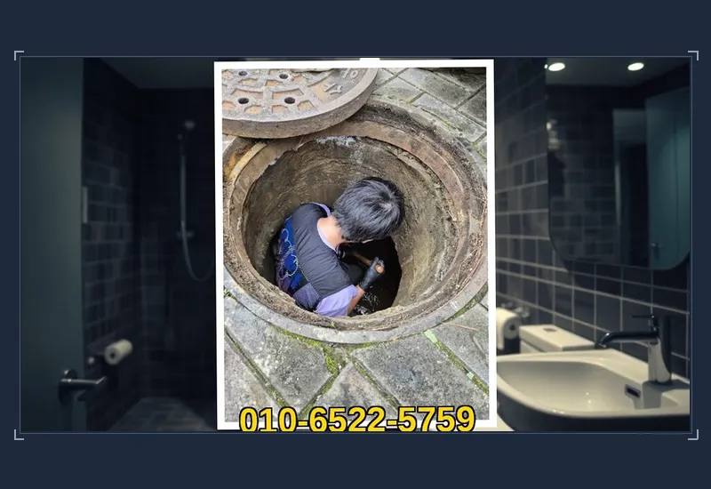 성북 석관동 플렉스 샤프트 관로 이물질 분쇄 현장 시공 사진