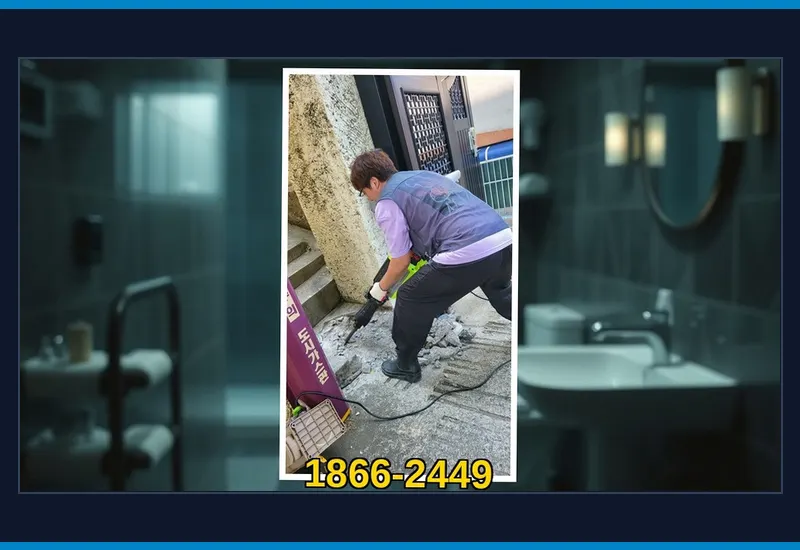 가산동 플렉스 샤프트 관로 이물질 분쇄 현장 시공 사진