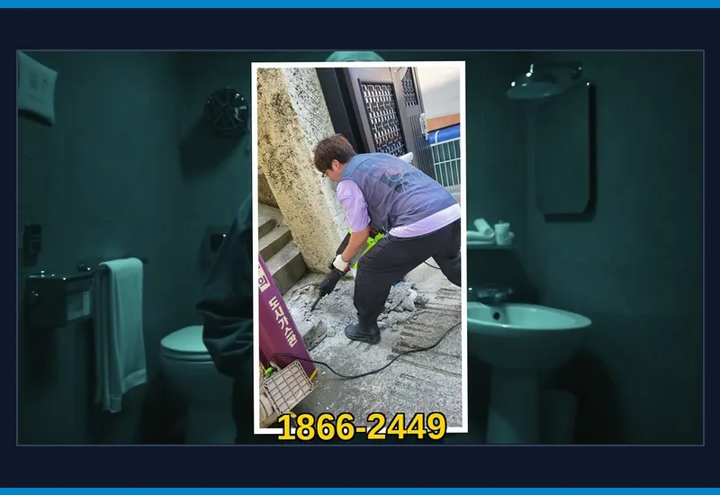 가양구동 싱크대 하부 배관 유지방 분쇄 현장 시공 사진